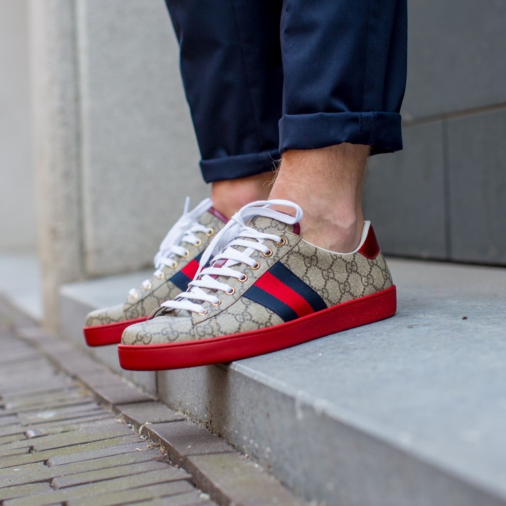Gucci Ace GG Supreme monogram sneakers sz 13 - Picture 4 of 17
